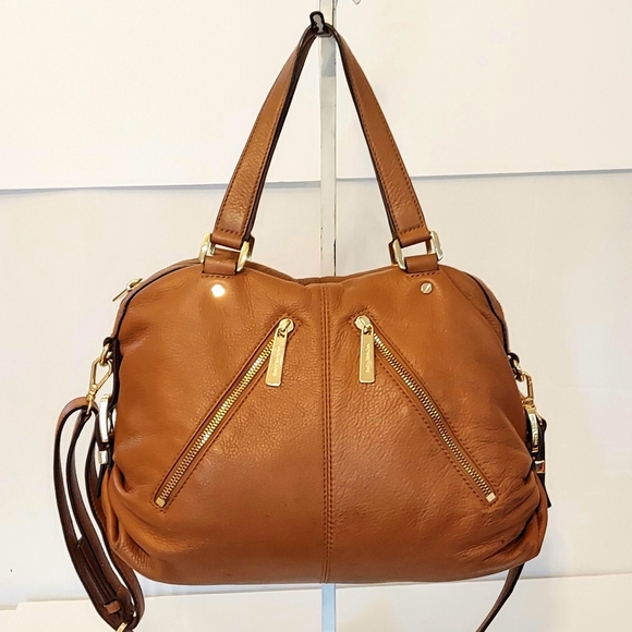 MICHAEL Michael Kors Handbags - Michael Kors Saddle Leather Shoulder Satchel